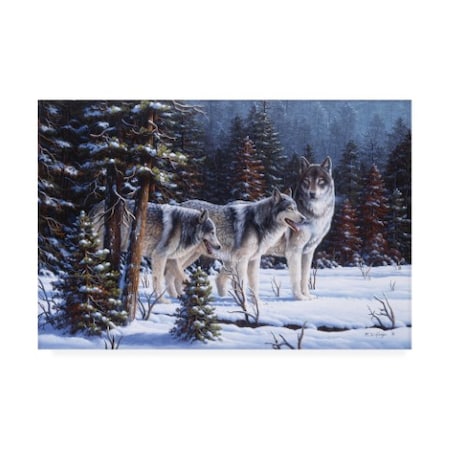 R W Hedge 'Winter Coats' Canvas Art,16x24